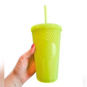 Starbucks Grande Halloween Glow in the Dark Lime Green Studded Tumbler